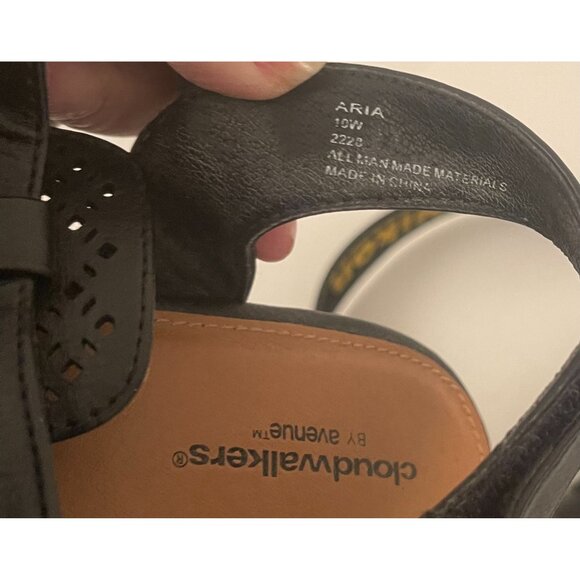 Cloudwalkers by Avenue Women's 10 WIDE Caged Open Toe Low Heel Vegan Office Casu - Picture 8 of 8